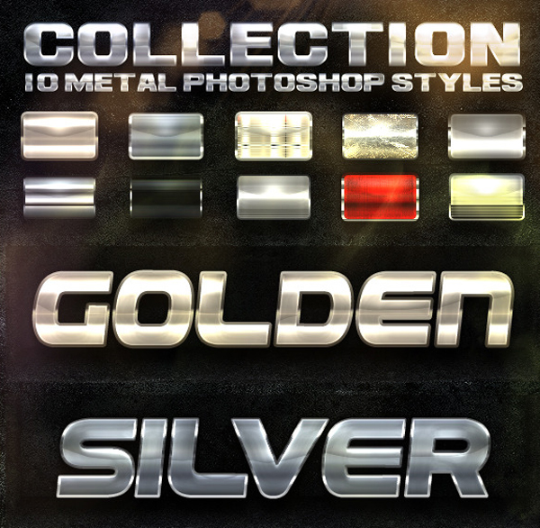classic metal photoshop styles free download